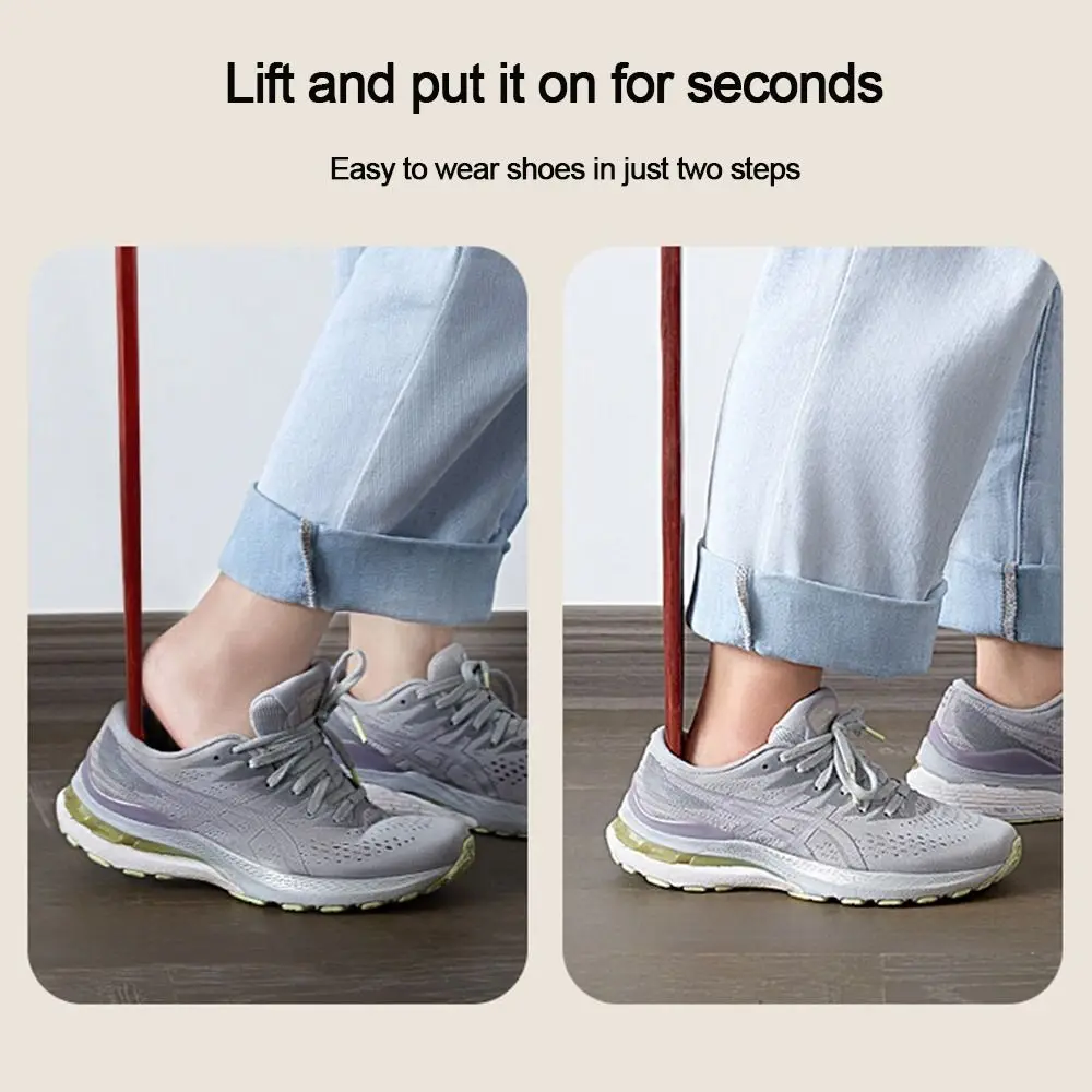 Alat Bantu Pakai Sepatu Gagang Panjang dari Kayu, Mudah Dipakai dan Dilepas, Cocok untuk Lansia