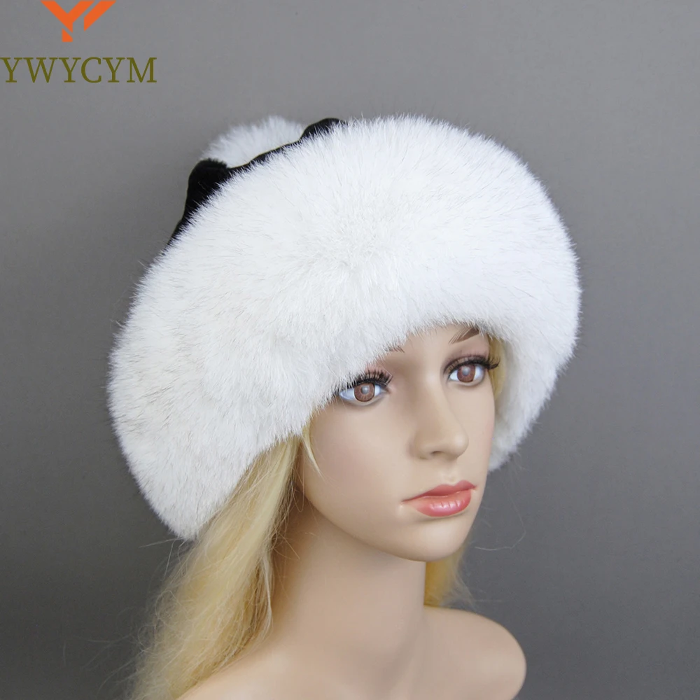 

2025 New Winter Women's Warm Luxury 100% Natural Fluffy Fox Fur and Rex Rabbit Fur Ear Protection Plush Thick Dome Mongolian Hat