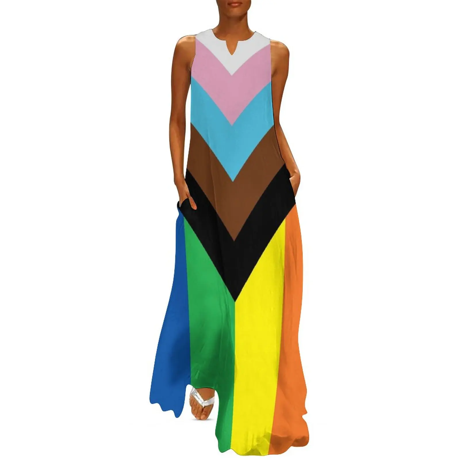 

Progress Pride Flag Long Dress wedding dresses for woman summer dresses for women 2024 luxury evening dresses for women 2024