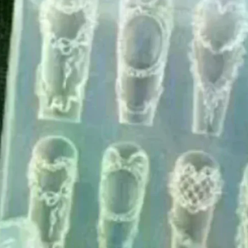 

French Lace Chain Flowers 3D Acrylic Mold Swan Nail Art Decorations DIY Silicone Decorated Nail Art Templates Nails Mold Tool