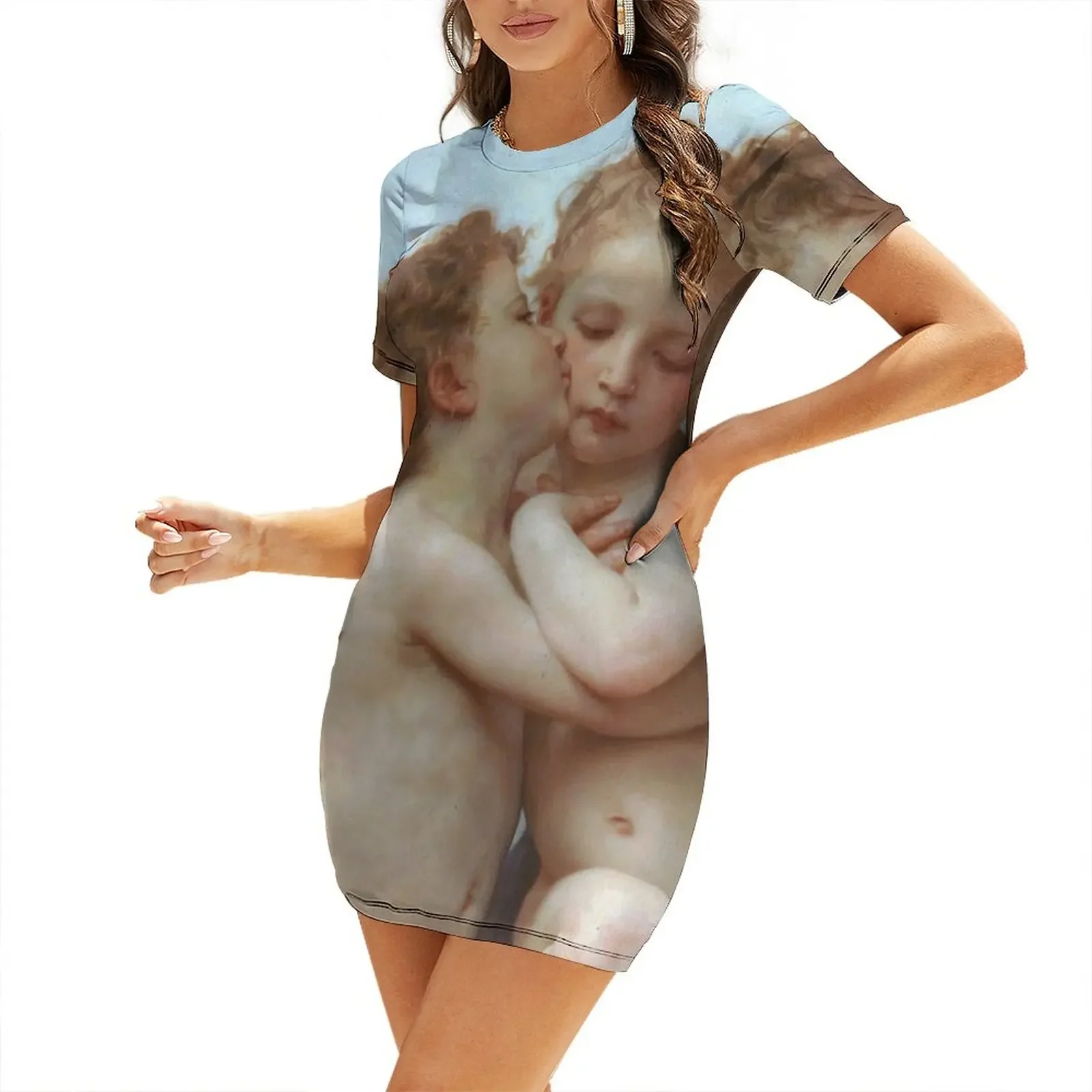 

First Kiss Angels Short-Sleeved Dress clothing women summer 2026 women's luxury party dress evening dress ladies