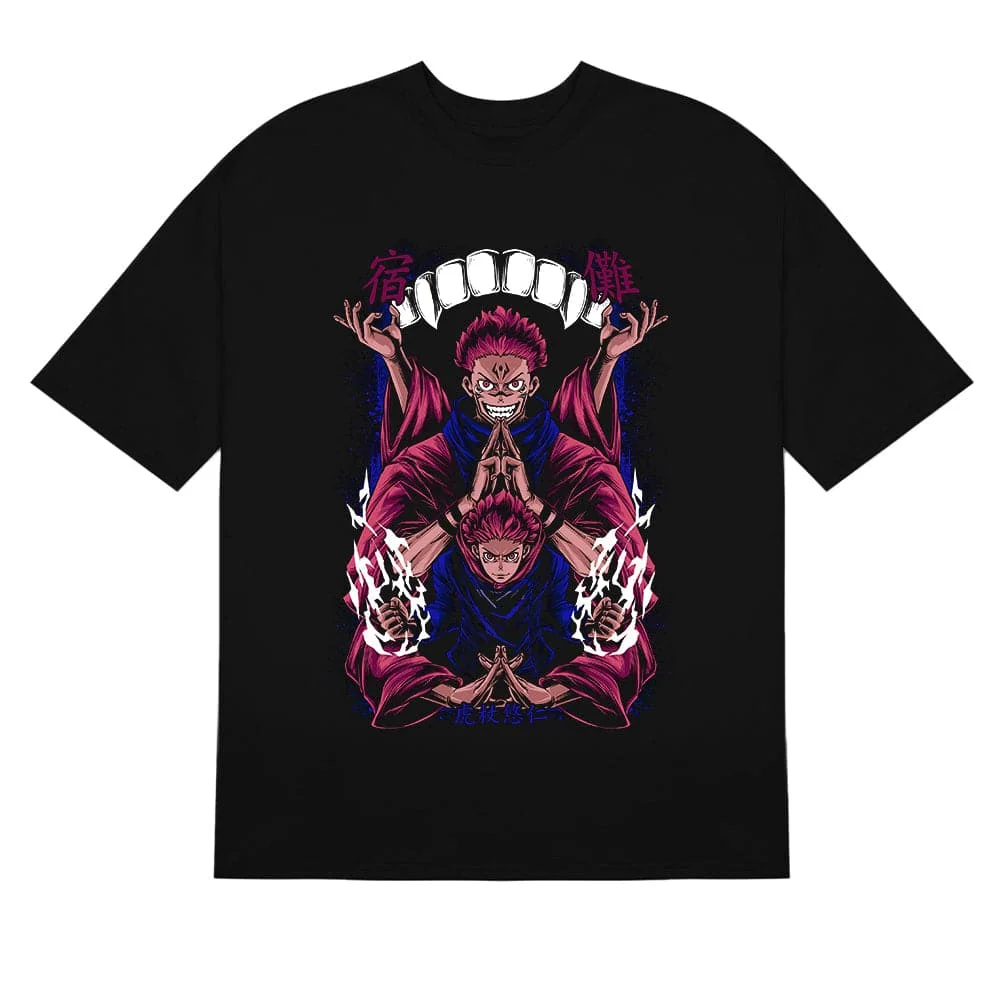 Sukuna Double Manifestation Jujutsu Kaisen T-Shirt - Premium Anime Apparel