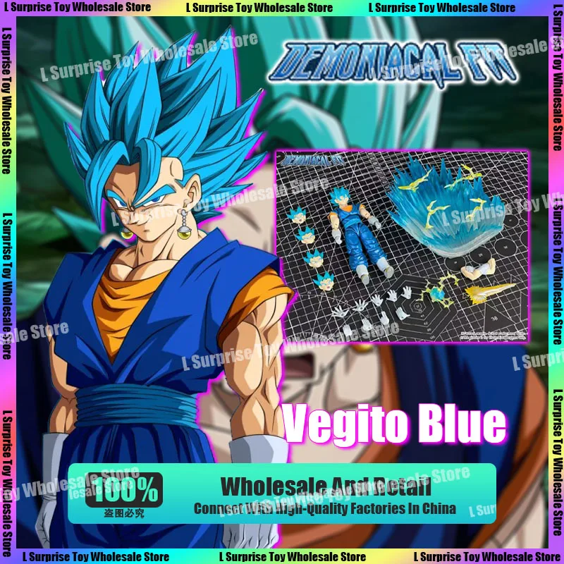 

Demoniacal Fit Dragon Ball Z SHF Super Saiyan God Vegito Vegetto Blue Trump Card Anime Action Figure Figurine Model Toys Gifts