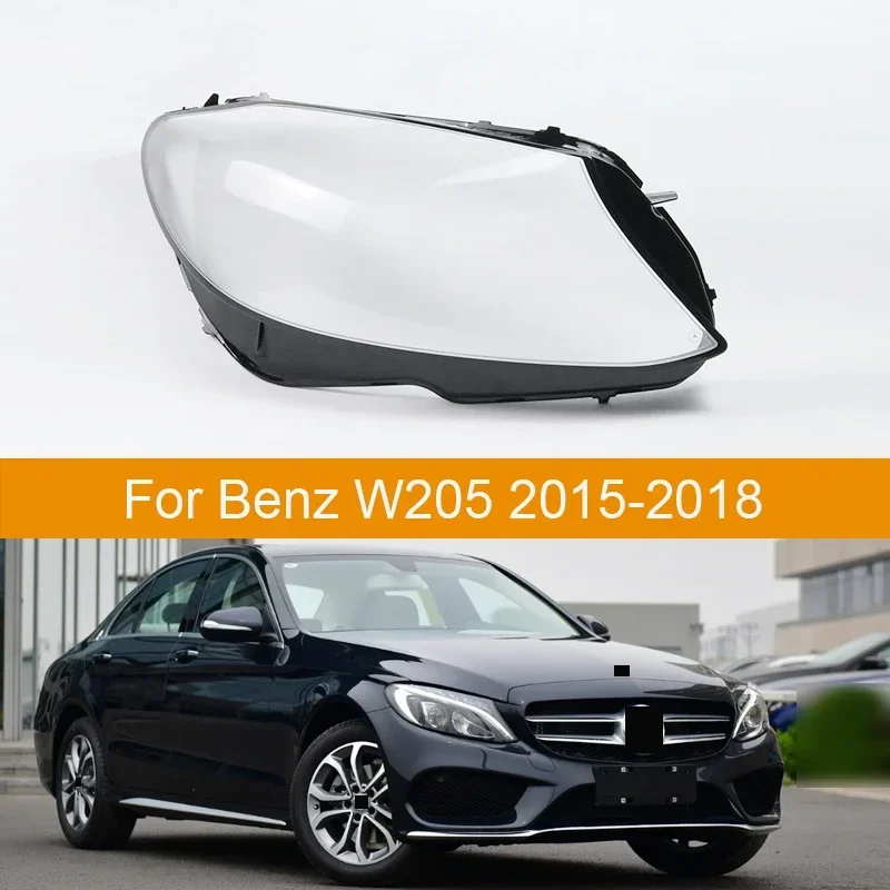 

Headlight Lens Glass Shell Lamp Shade Headlamp Lens Cover For Mercedes Benz W205 C180 C200 C260L C280 C300 2015-2018