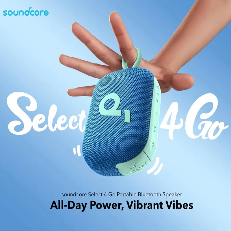 

Портативная Bluetooth-колонка Soundcore Select 4 Go от Anker, водонепроницаемая и пыленепроницаемая (IP67), с мощным звуком для использования на улице