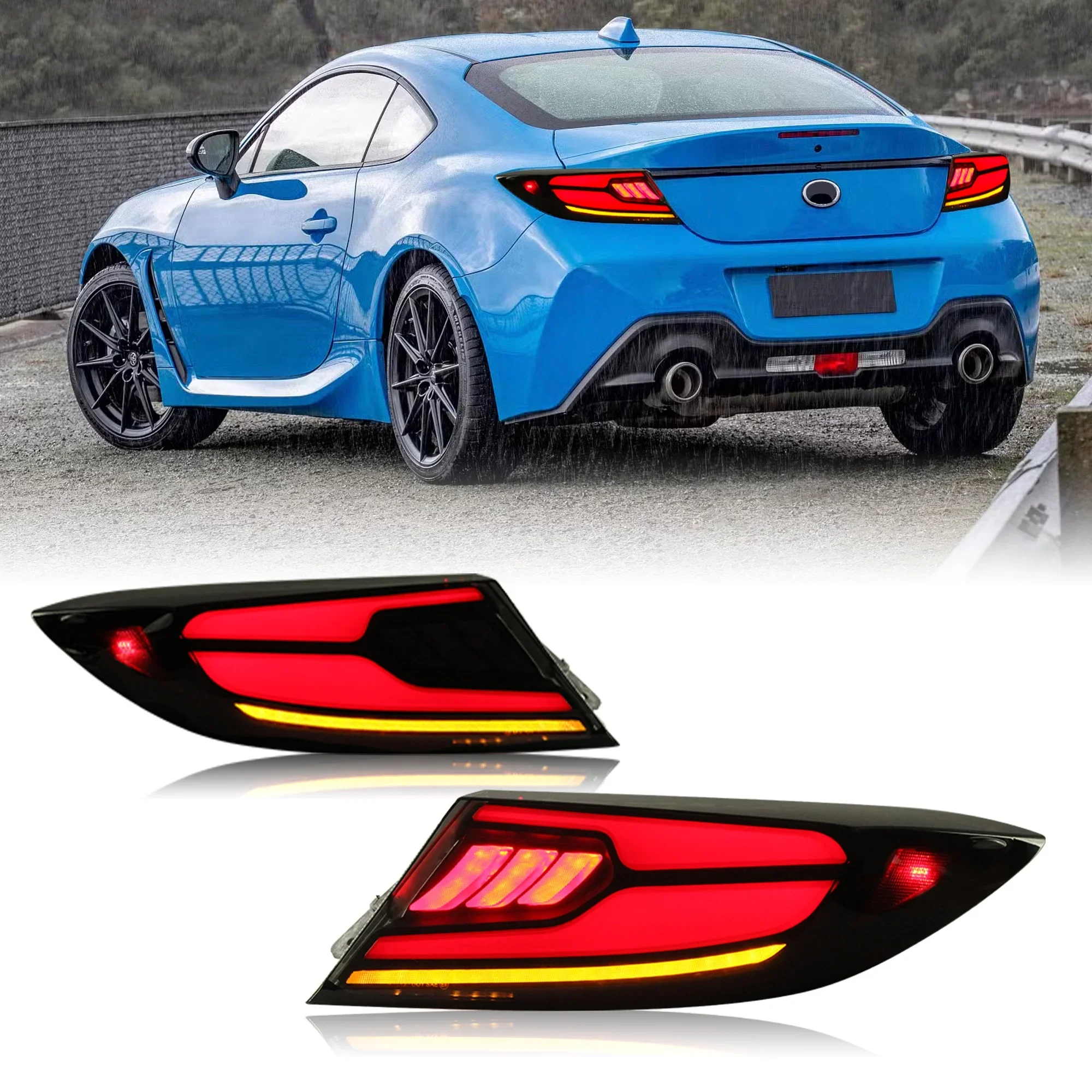 HOSI LED Rear Light Assembly 2022-2023 Taillight Modified  Upgraded LED Tail Lights for  Toyota 86 2022-2023 For GR86 BRZ