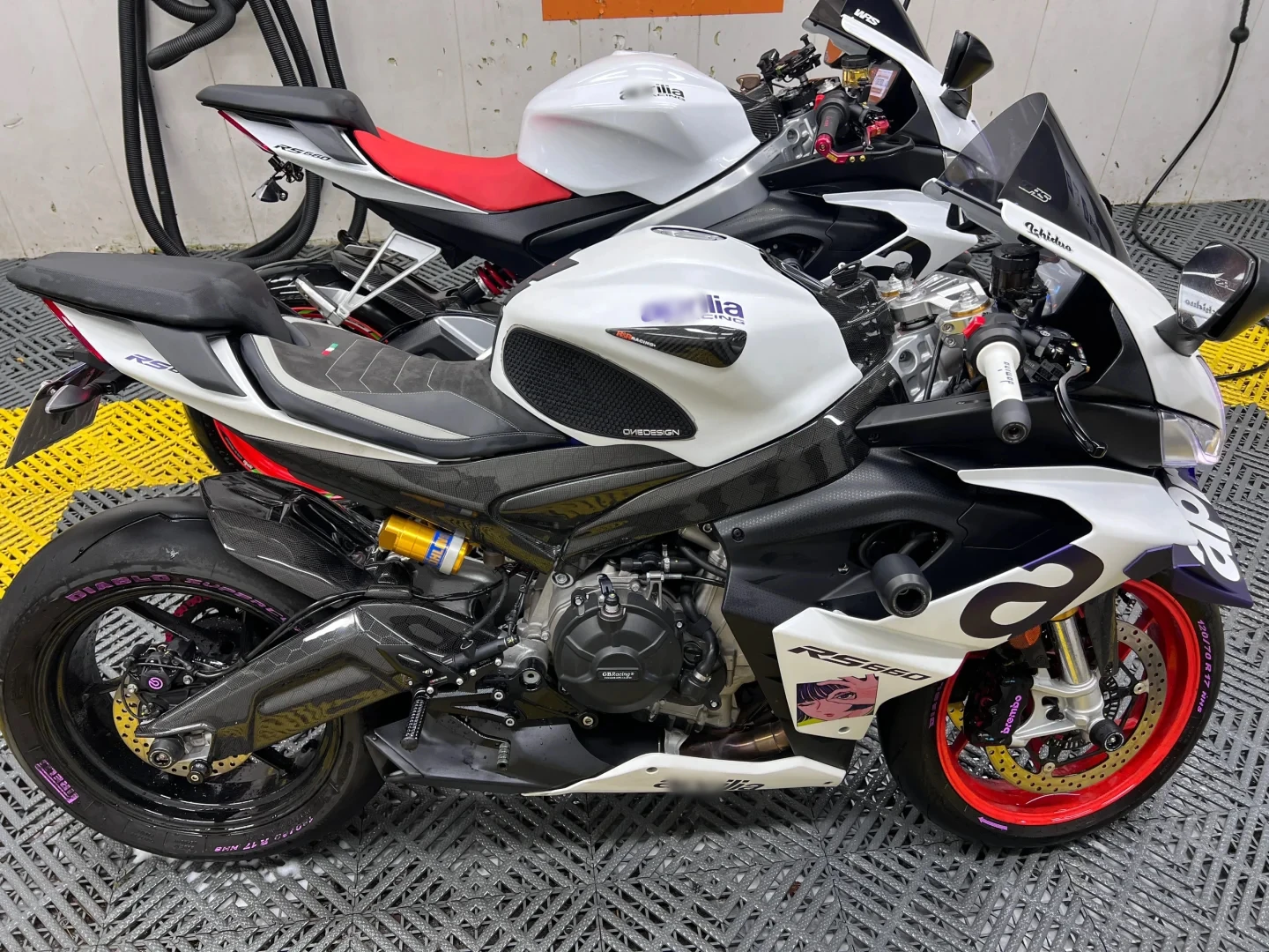 탄소 섬유 연료 탱크 코너 트림 커버, Aprilia RS660 TUONO 660 2021-2024 Motos 액세서리, 연료 탱크 커버 프로텍터