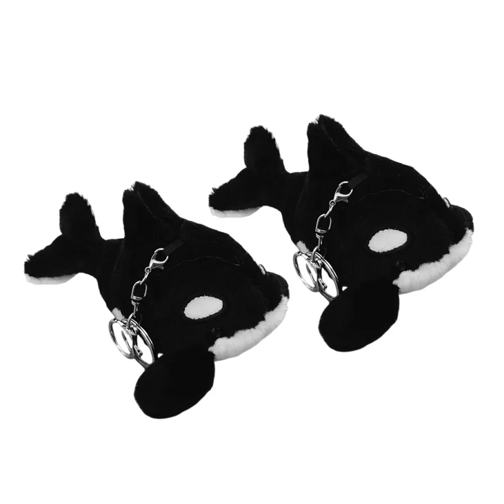 

2Pcs Whale Keychain Orca Soft Stuffed Animal Bag Pendant Lightweight Cartoon Character Backpack Bag Key Ring