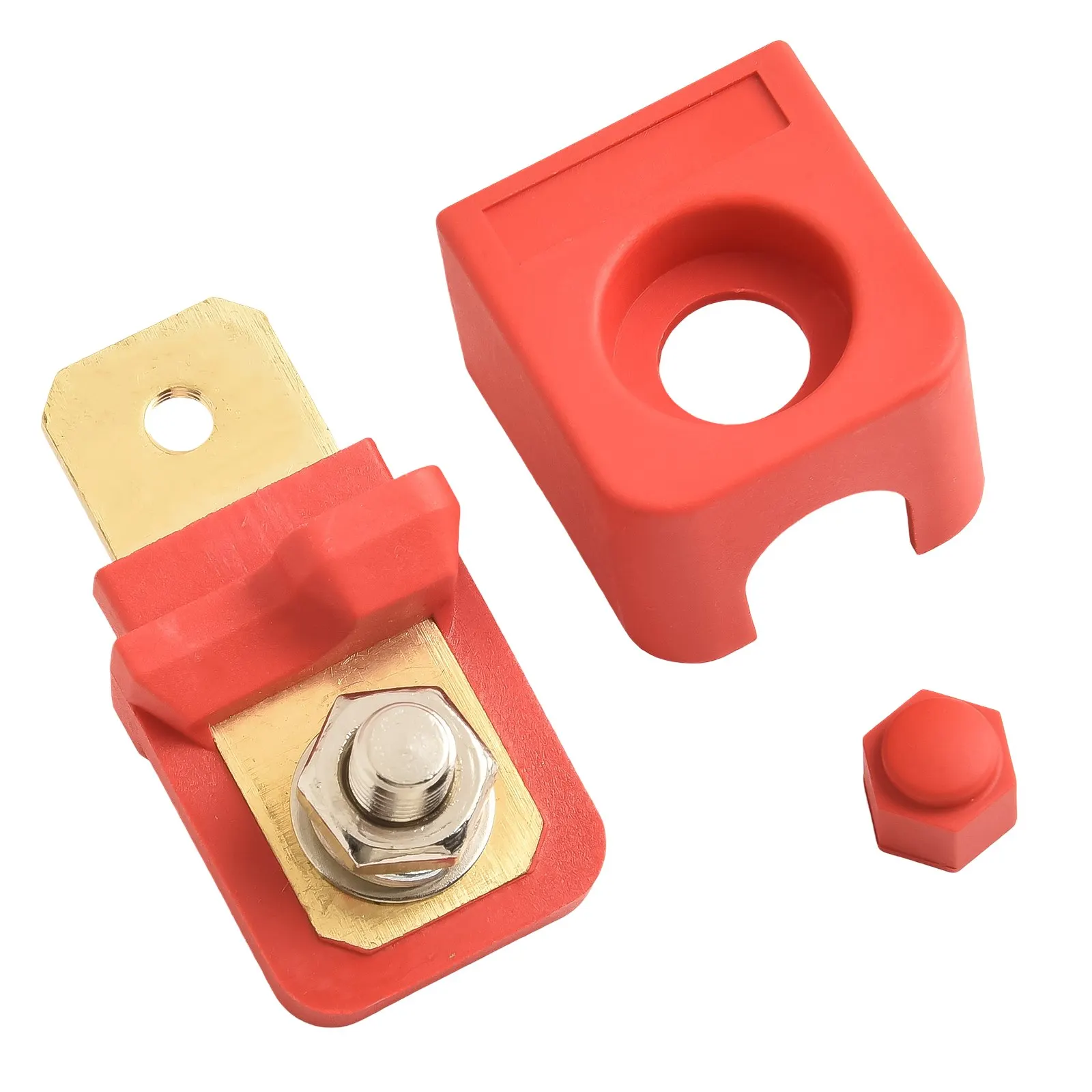 130A Terminal Block Battery Binding Post สําหรับโครงการไฟฟ้าภายในบ้าน 130A ความจุปัจจุบันทองเหลืองและวัสดุ PBT