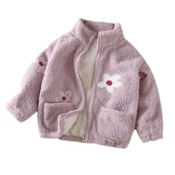 Spring Autumn Children Coat Boys Girls Clothing Warm Coral Fleece Baby Plus Fleece Top Child Clothing Kids Coat jackets