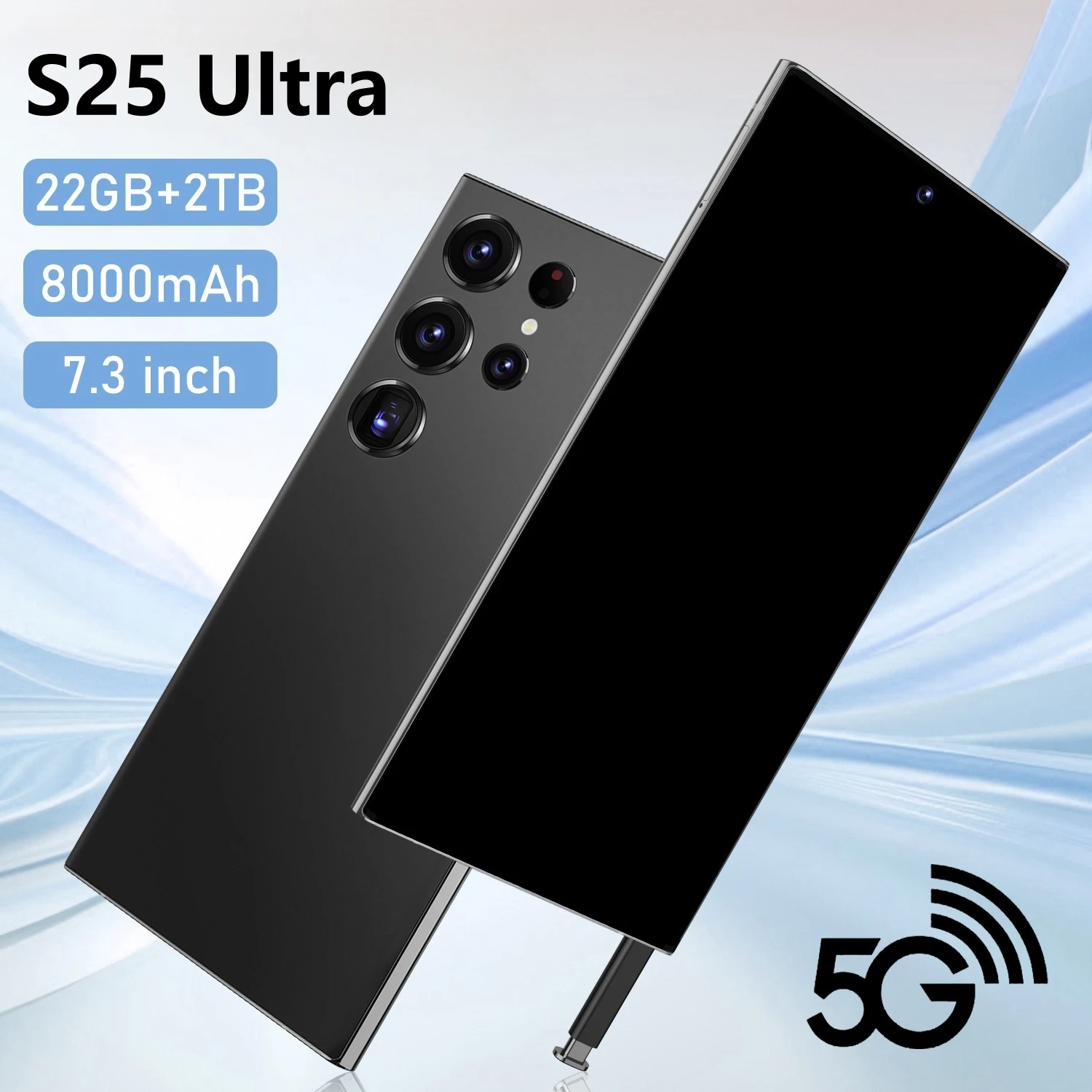 

HOT 2025 new S25 Ultra original intelligent 5G dual card dual standby Android 14 system global version 108MP 8000mAh battery