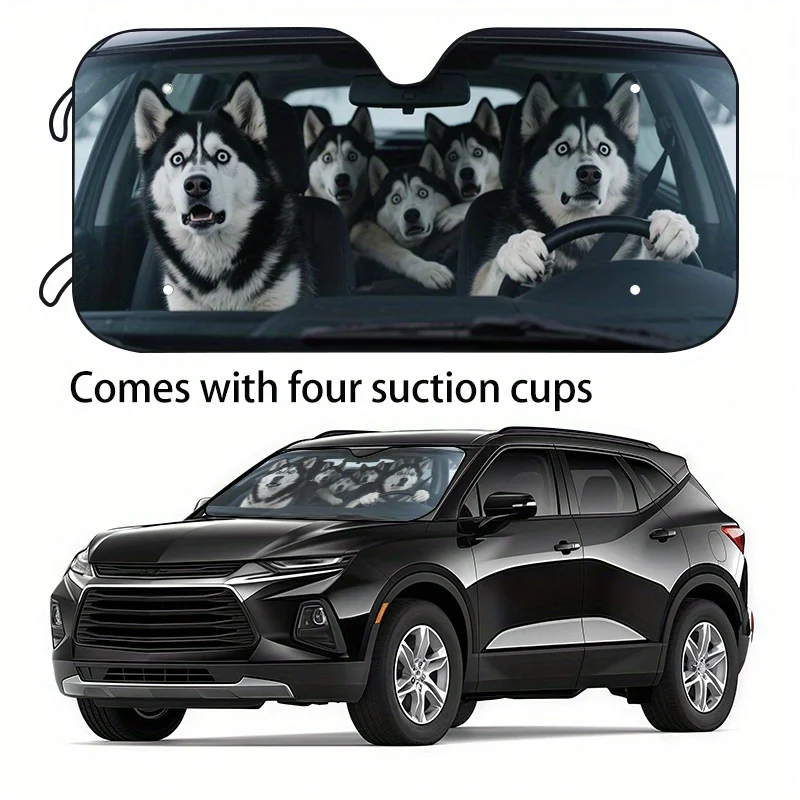 Funny Animal Car Sunshade, A Perfect Gift For Holidays, Designed To Protect Your Car'S Interior From Prying Eyes And Maintain Pr