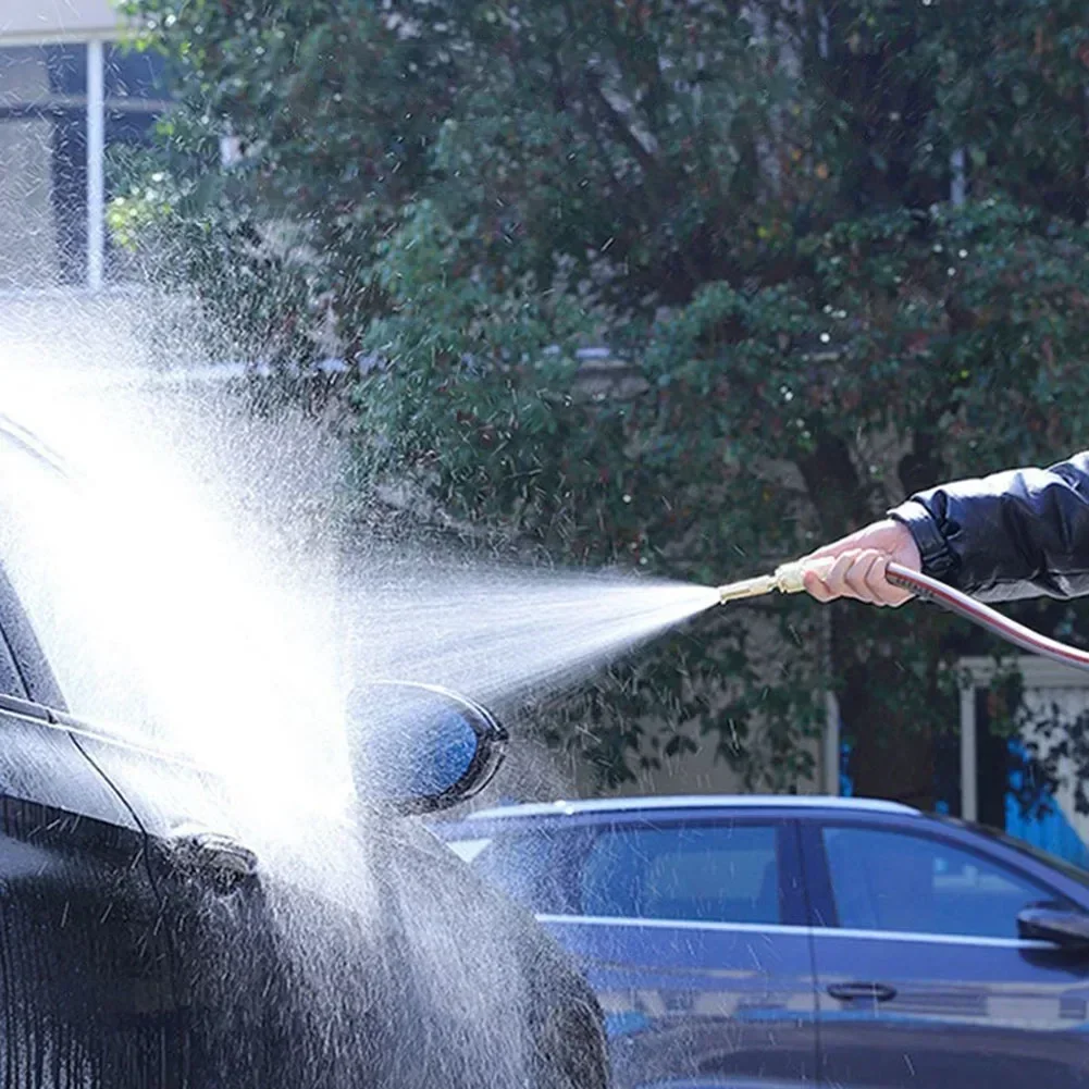 Sprayer Hose Nozzle Adjustable Aluminum Alloy Direct Injection Garden Quick Connector Garden Tools Spray Nozzle