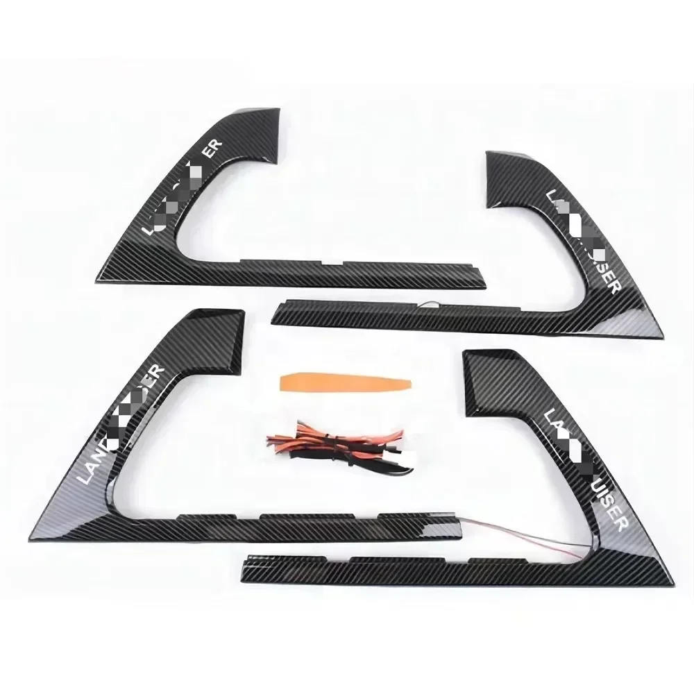 Sell like hot cakes LC200  FJ200 2016-2021 inner door handle covers with led  car interior decoration Parts