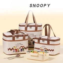 Snoopy Lunch Box borsa termica portatile borsa da pranzo impermeabile in foglio di alluminio addensato per impiegati e studenti con pasti