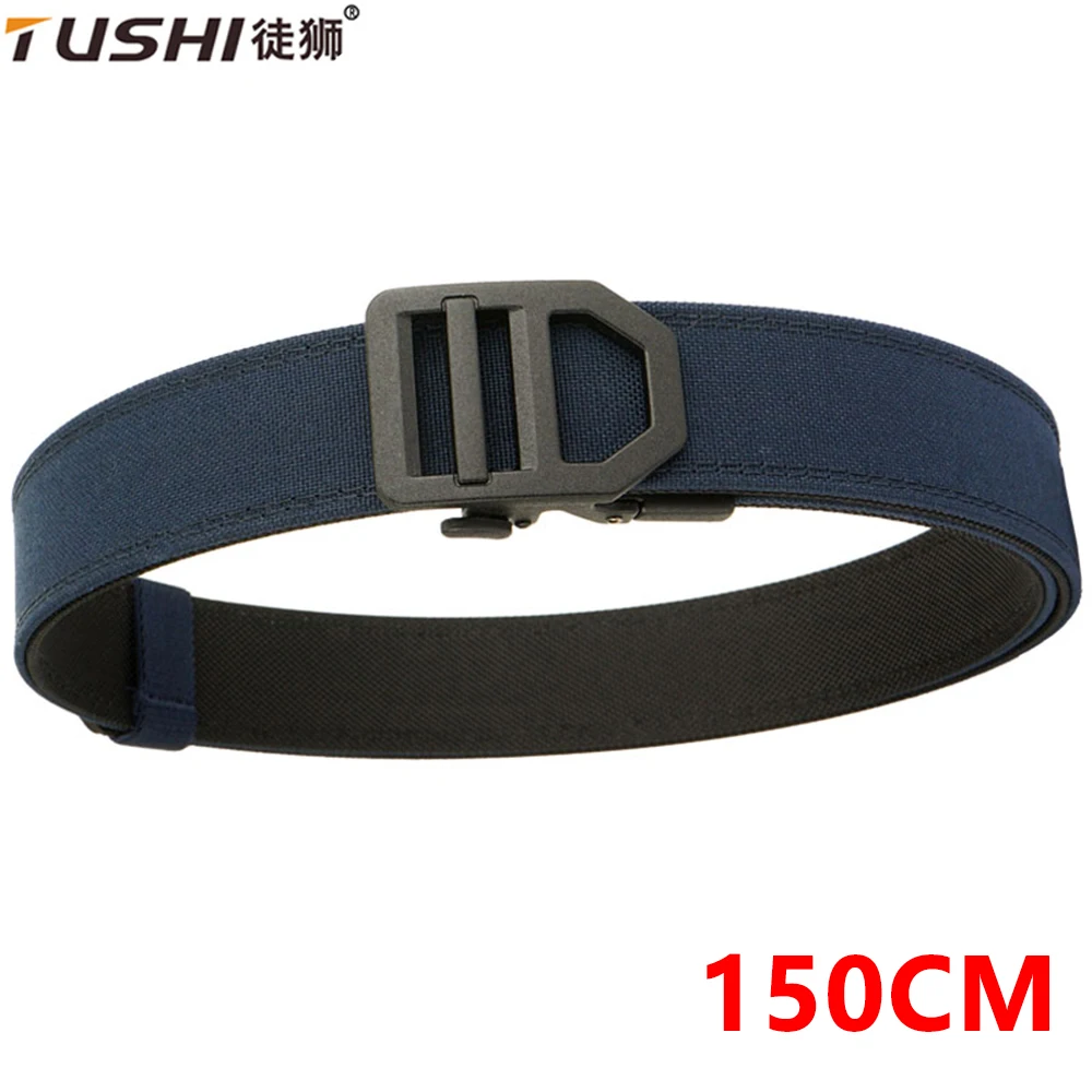 

TUSHI New Military Belt for Men Sturdy Nylon Metal Automatic Buckle Duty Tactical Belt Outdoor Girdle IPSC Secretly carried Belt