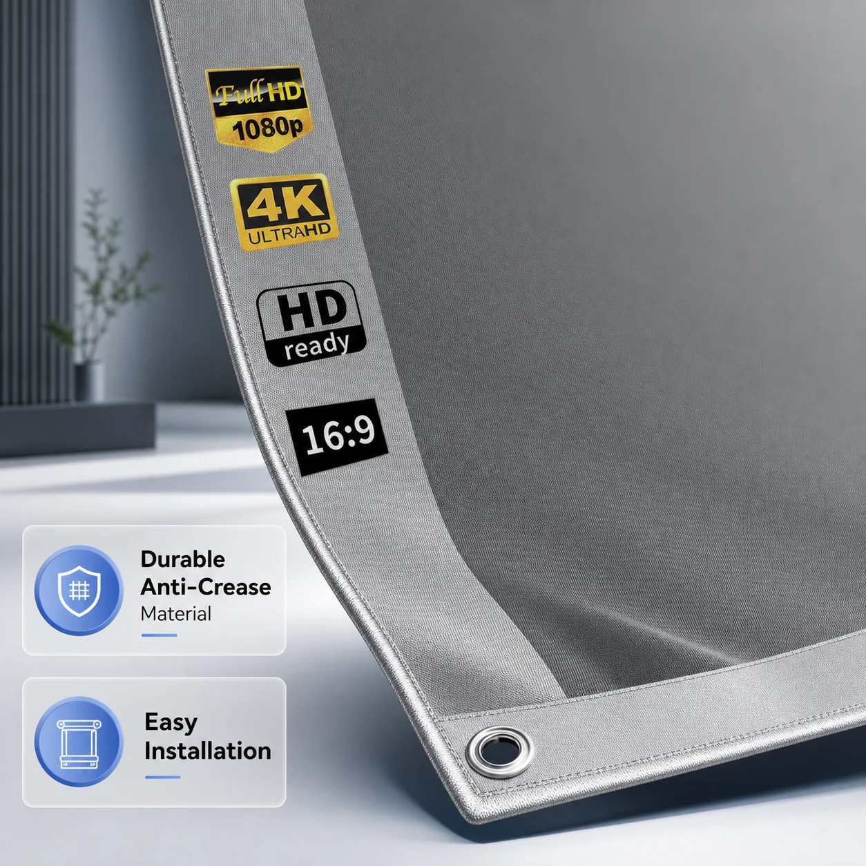 16:9 Foldable Metal Anti Light - Home Cinema Blanc recension och pris