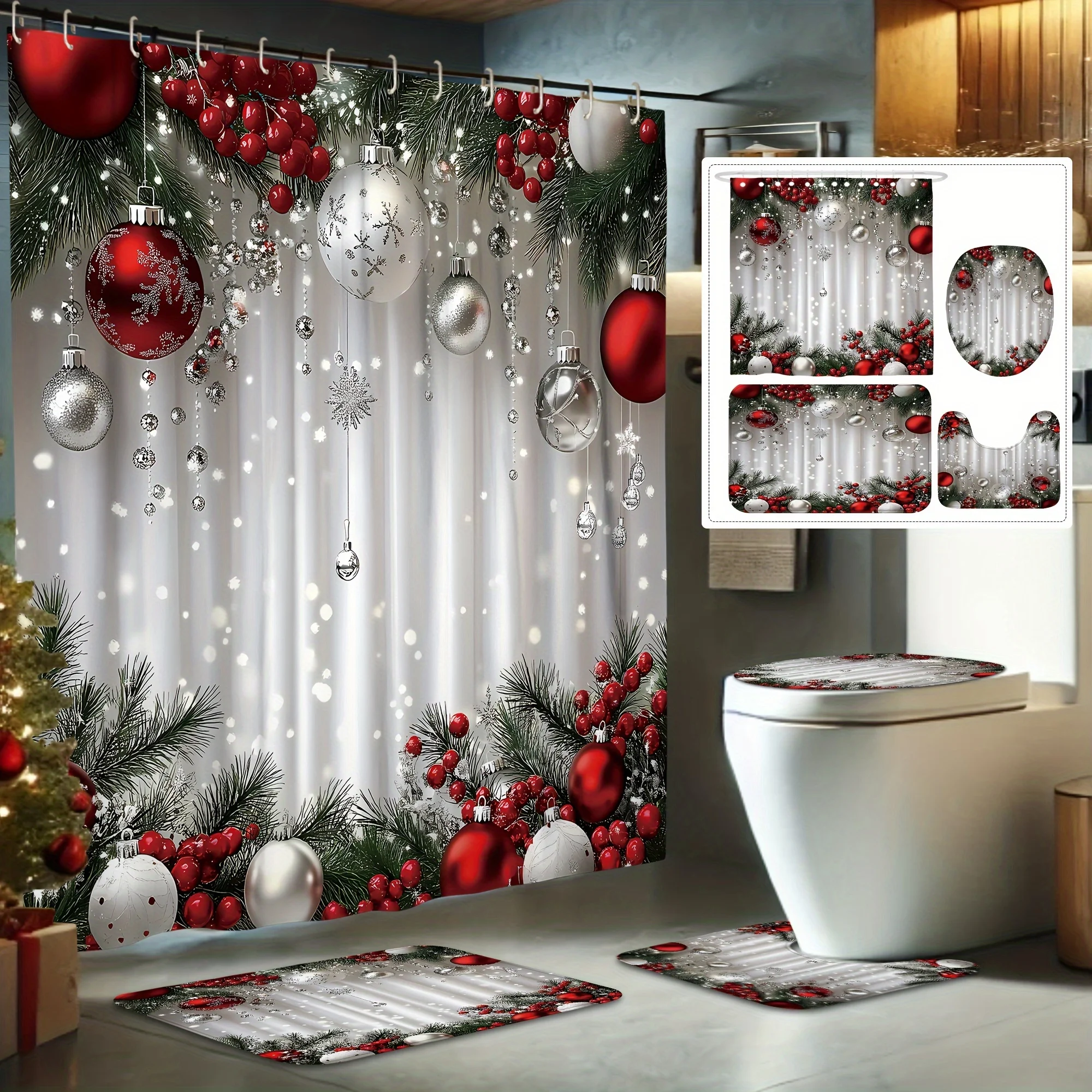 4Pcs Christmas Ball… - image