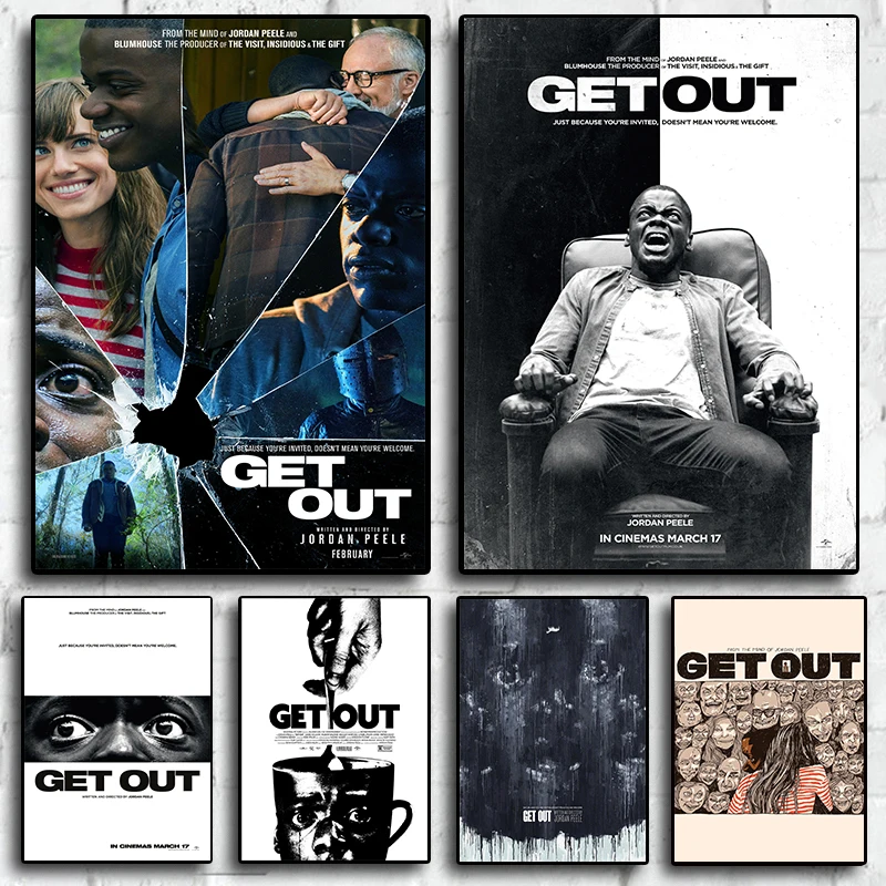 Horror Movie Get Out Home Room Decoration Wall Decor Poster Prints Wall Art Aesthetic Art Decor Quality Posters Canvas Painting