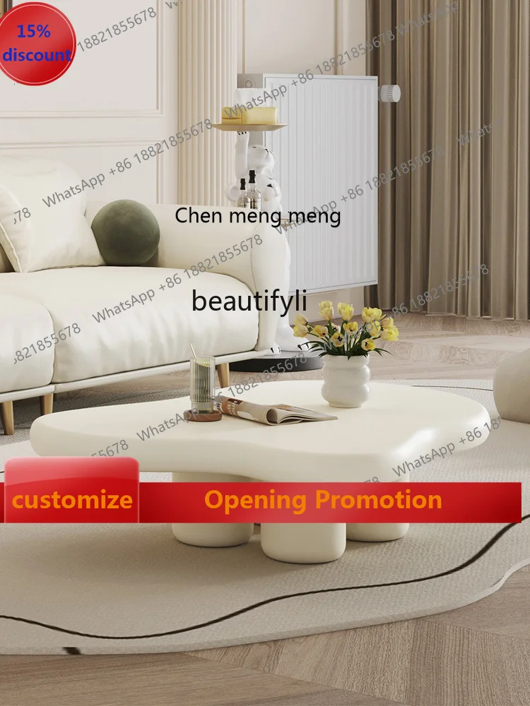 S7486 ss CXH Designer Furniture Net Red Cream Style Mid-Ancient B & B Silent Style Living Room Tea Table