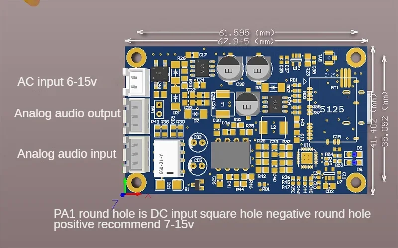 Bluetooth 5.3 QCC5171+ ES9018 DAC Lossless Receiver Module 24bit 96K LDAC APTX HD