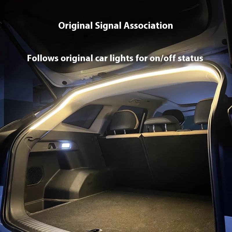 Tira de luces LED para maletero de coche, sensor de movimiento automático inalámbrico, iluminación ambiental multicolor para decoración de vehículos
