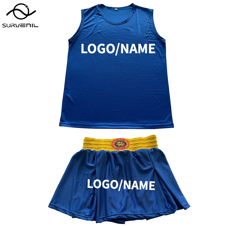 شعار مخصص سراويل الملاكمة النساء الرجال طفل المصارعة ساندا الووشو موحدة الملاكمة فستان الملاكمة التايلاندية السراويل BJJ MMA سروال التدريب