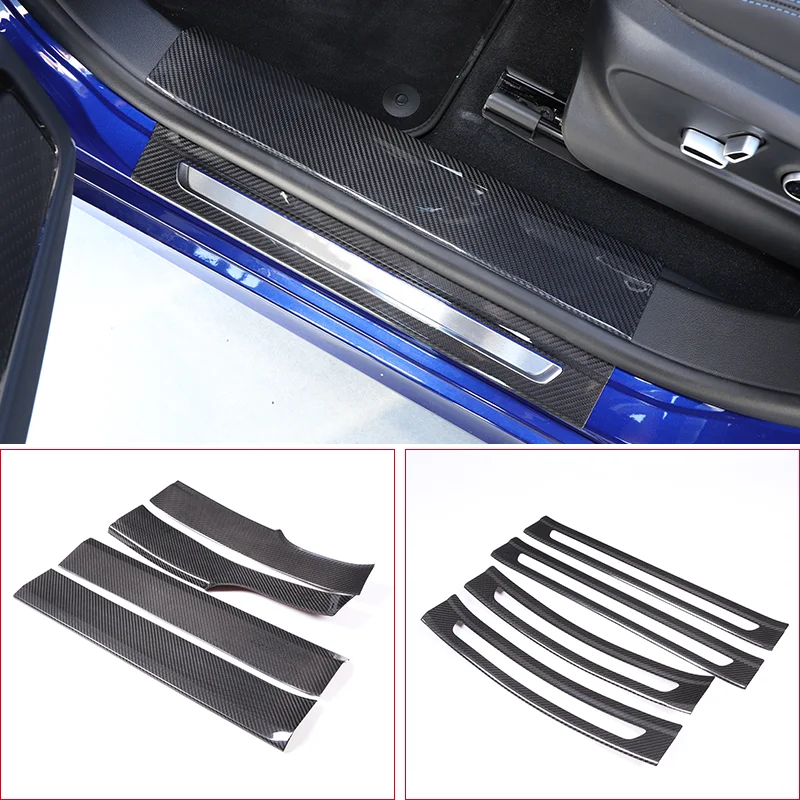 For 22 Maserati Grecale built-in door sill strip External door sill strip car interior decoration accessories Real carbon fiber