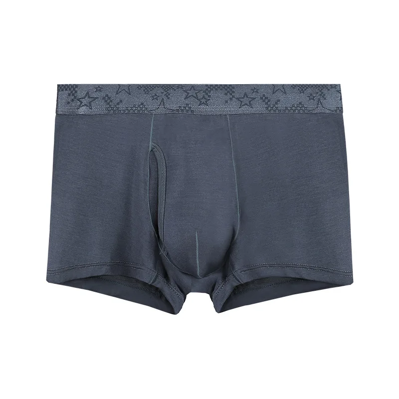 Men\'s Boxers Shorts Modal Underwear Man Panties Solid Breathable Bullet Separation JJ Penis Pouch Underpants Male Trunks Cueca