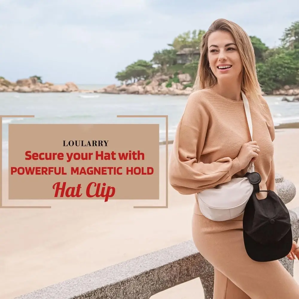 New Powerful Magnet Magnetic Hat Clip Portable PU Leather Leather Hat Holder Solid Color Hat Keeper Clip Travel