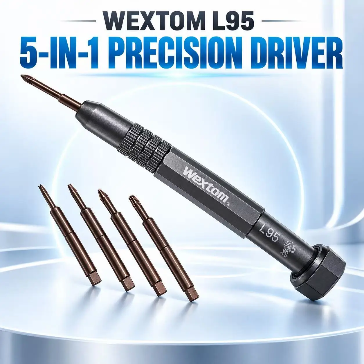 WEXTOM L95 5 in 1 Precision Screwdriver Set Y0.7 P0.8 PH1.3 PH2.5 T2 Replaceable Bits for Mobile Phone Electronics Repair