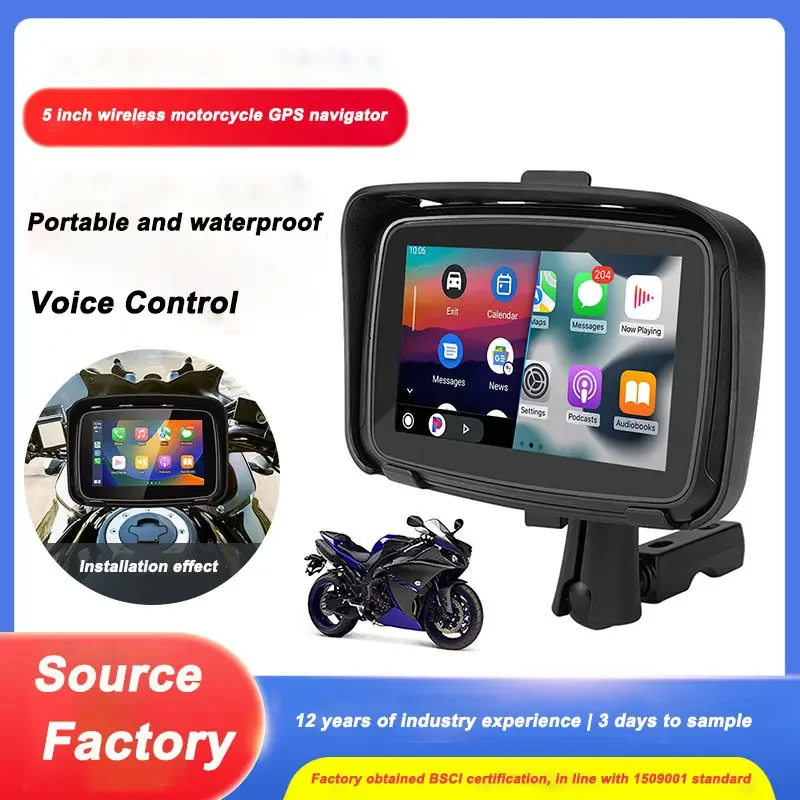 Touch Screen Wireless Carplay gps motorcycle navigation android Auto Motorbike Display  gps navigator Waterproof