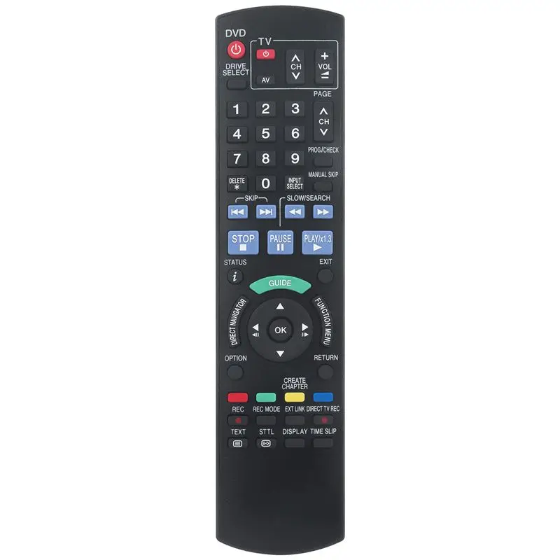 ABKN-N2QAYB000127 Control remoto de plástico para grabadora de DVD Panasonic DMR-EX78 DMR-EX78EB DMR-EX88 DMR-EX88EB DMR-EX77 DMR-EX77EB
