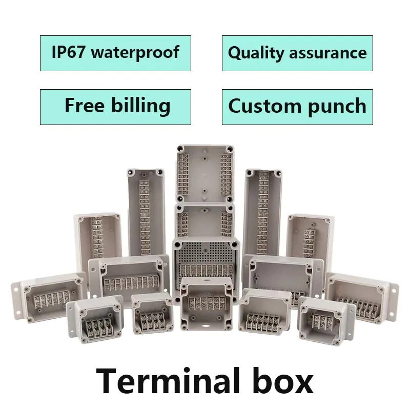 

Customization ABS Waterproof terminal box with terminal cable power supply Outdoor Terminal Waterproof Electric Cable Branch Box