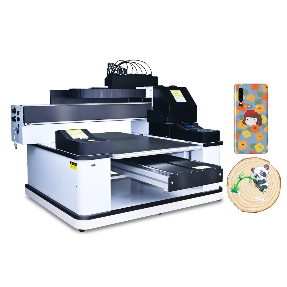 A1 Uv Printer Flatbed Printer XP600 3pcs Varnish for Phone case Pen Bottle Acrylic 6090 Uv Large Format Printer