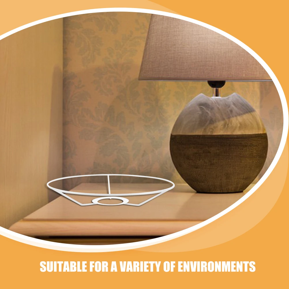 1Pair Round Lampshade Frame Durable Metal Ring Lamp Shade Holder DIY Repair Light Fixture Accessories Lamp Shade Frame DIY