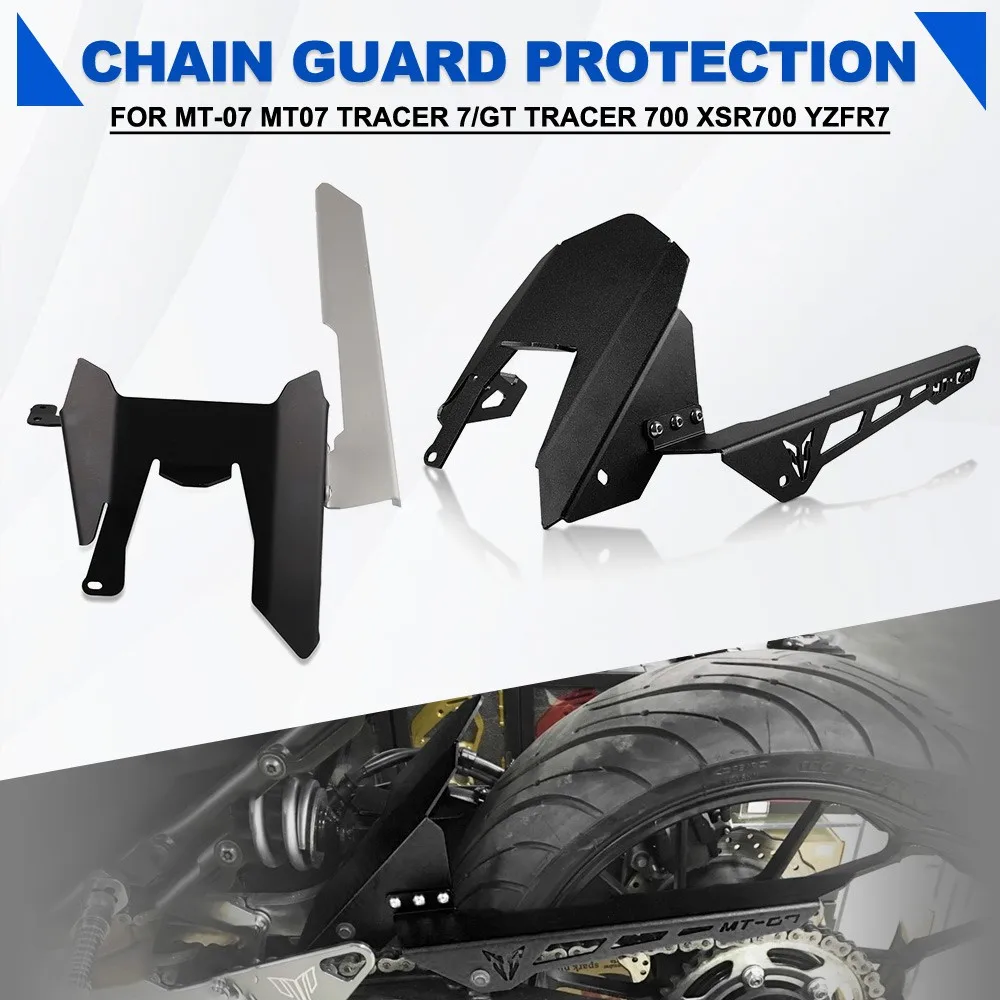 

For Yamaha MT-07 MT07 Tracer 7/GT Tracer 700 XSR700 YZFR7 Motorcycle Chain Cover Kit With Rear Fender Chain Sprocket Frame Cover
