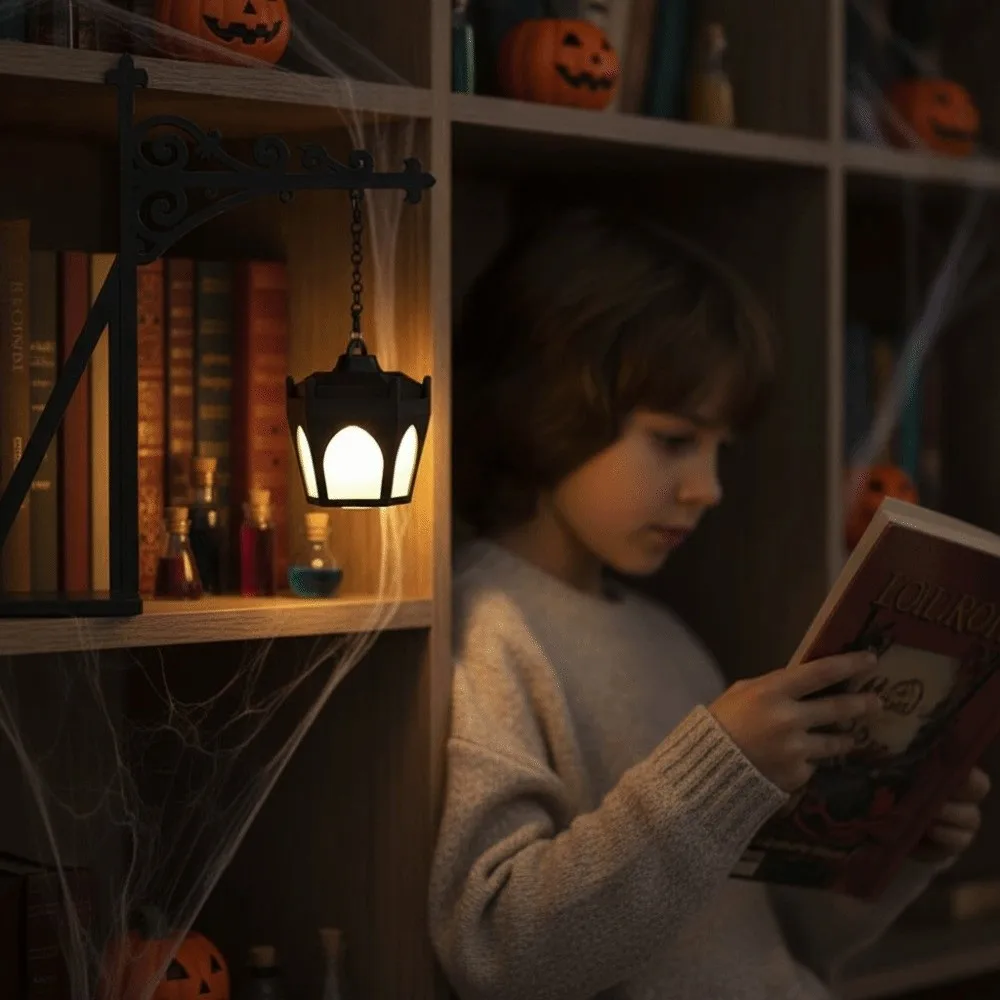 LED Light Bookshelf Insert Light Multi Styles Lightweight Halloween Ghost Lamp Hook Design Compact Size