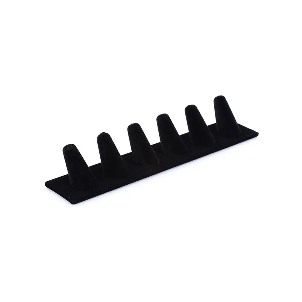 1Pcs Ring Display Rack Creative 6 Branches Resin Flocking Ring Holder Organizer for Home Shop Jewelry Showcase Storage