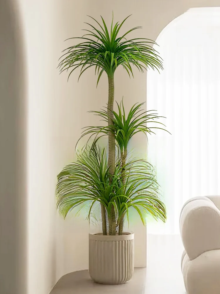 

Large Potted Artificial Dragon Blood Tree Living Room Sofa TV Cabinet Floor Decoration High-end Simulation Plant