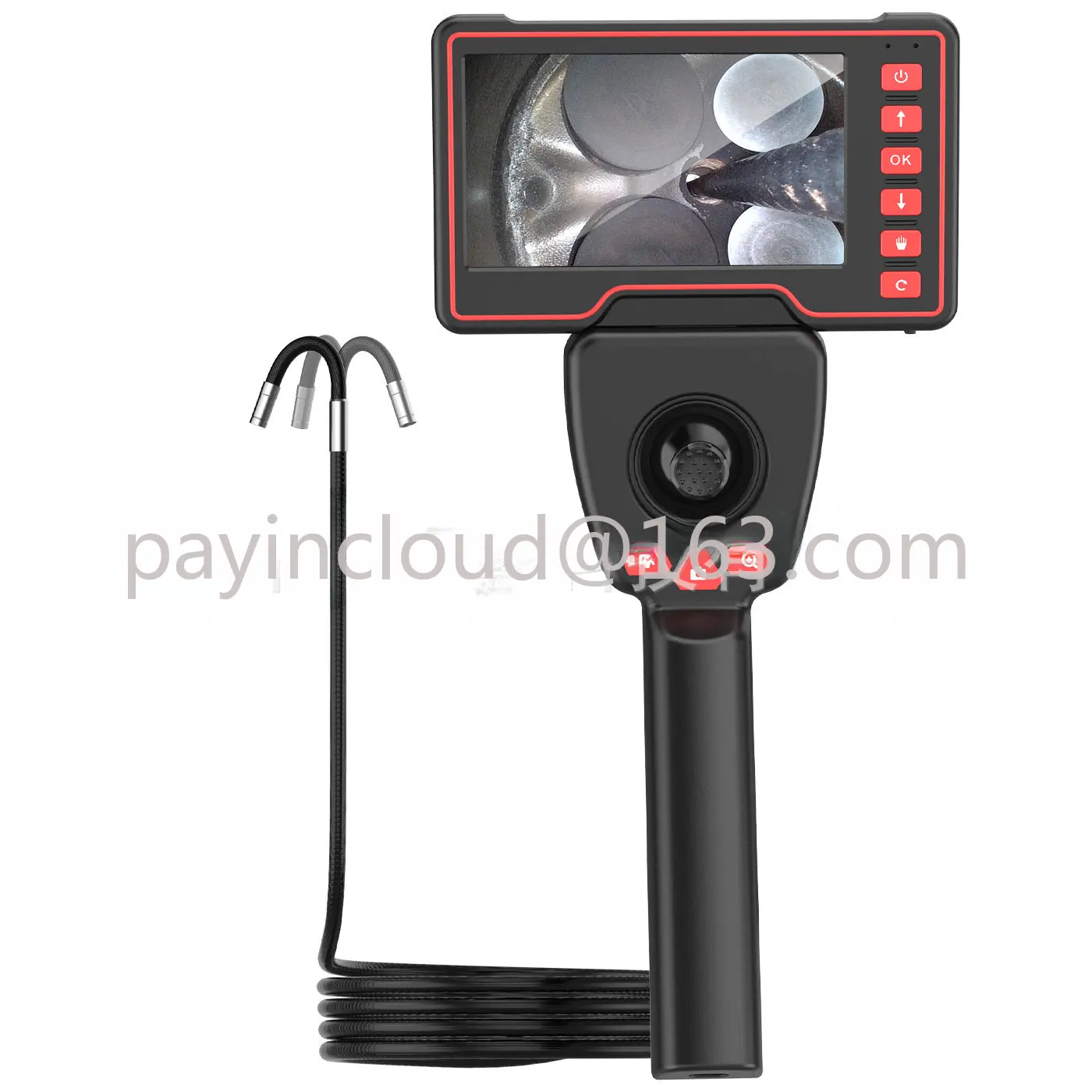 

HD 5-Inch Screen 2 Million Pixels 360 ° Steering Endoscope Car Repair Pipeline Inspection