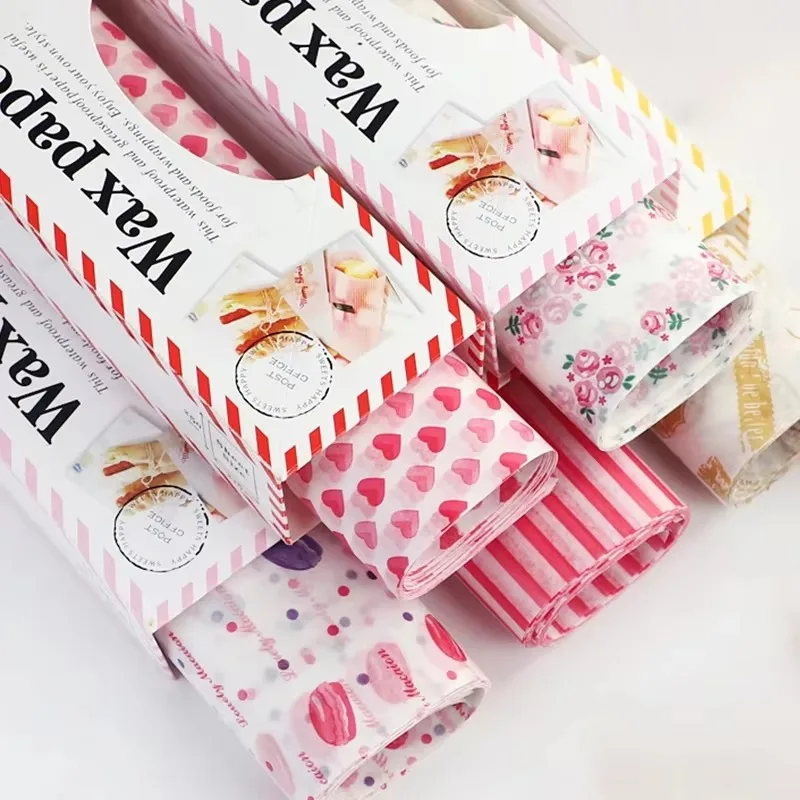 10/50Pcs Wax Paper Wrap Sheets Sandwich Wrap Wax Paper Deli Wax Paper Sheets Grease Resistant Tray Basket Liners Newsprint Paper