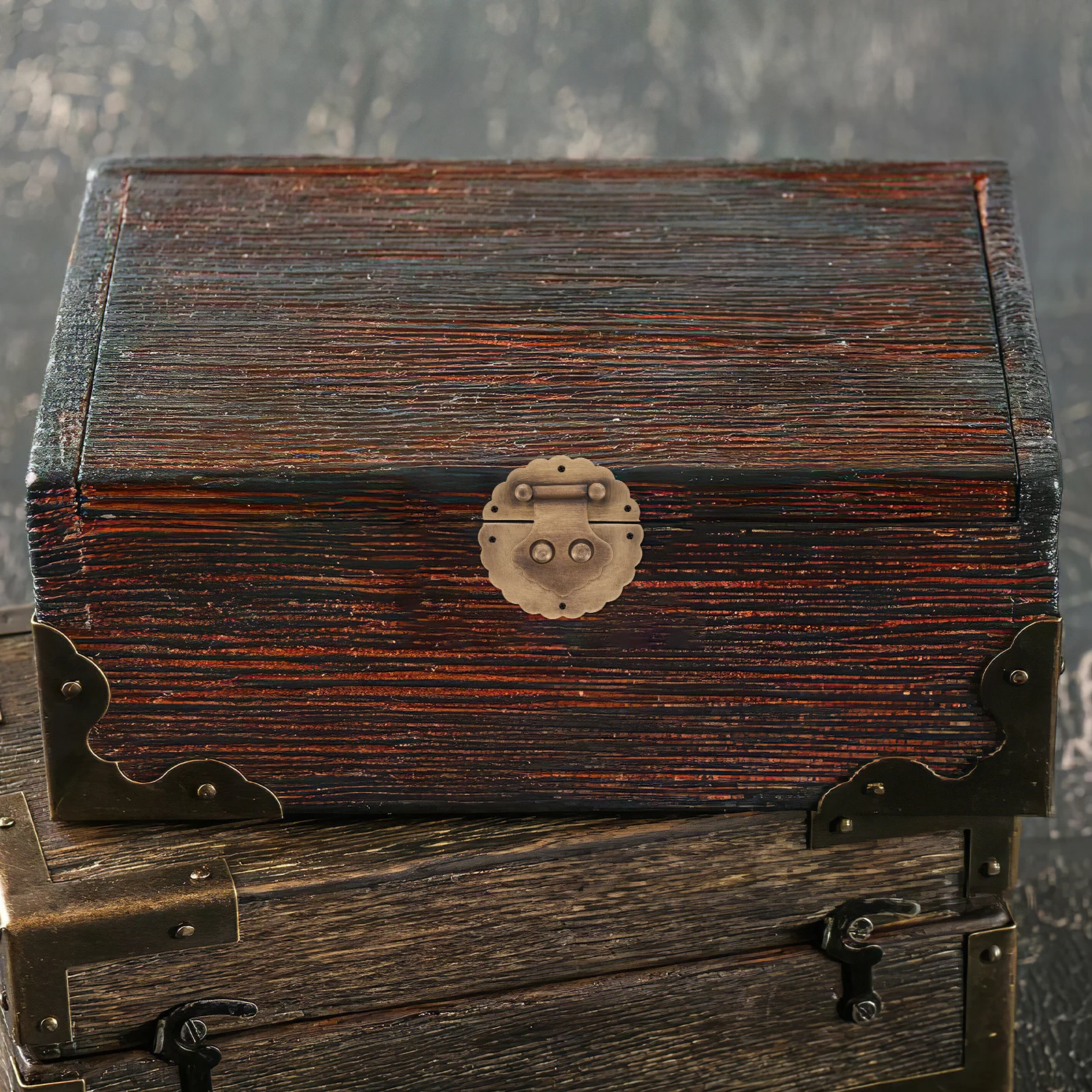 

1 set 1 Set Brass Box Clasp Latch Vintage Chest Hardware For Luggage Jewelry Toolbox Mini Storage Cases Small Metal Buckle Retro