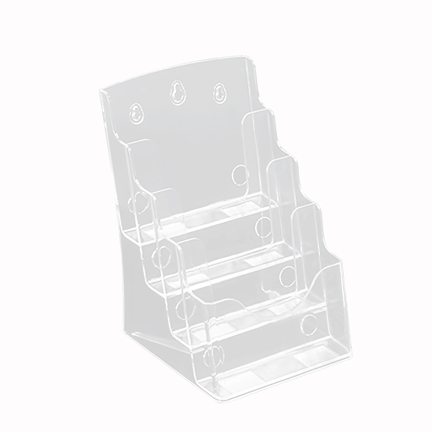 

32pcs A5 Size 4 Tier Acrylic Brochure Holder, Clear Literature Organizer Magazine Rack for Wall or Workbench Brochure Display