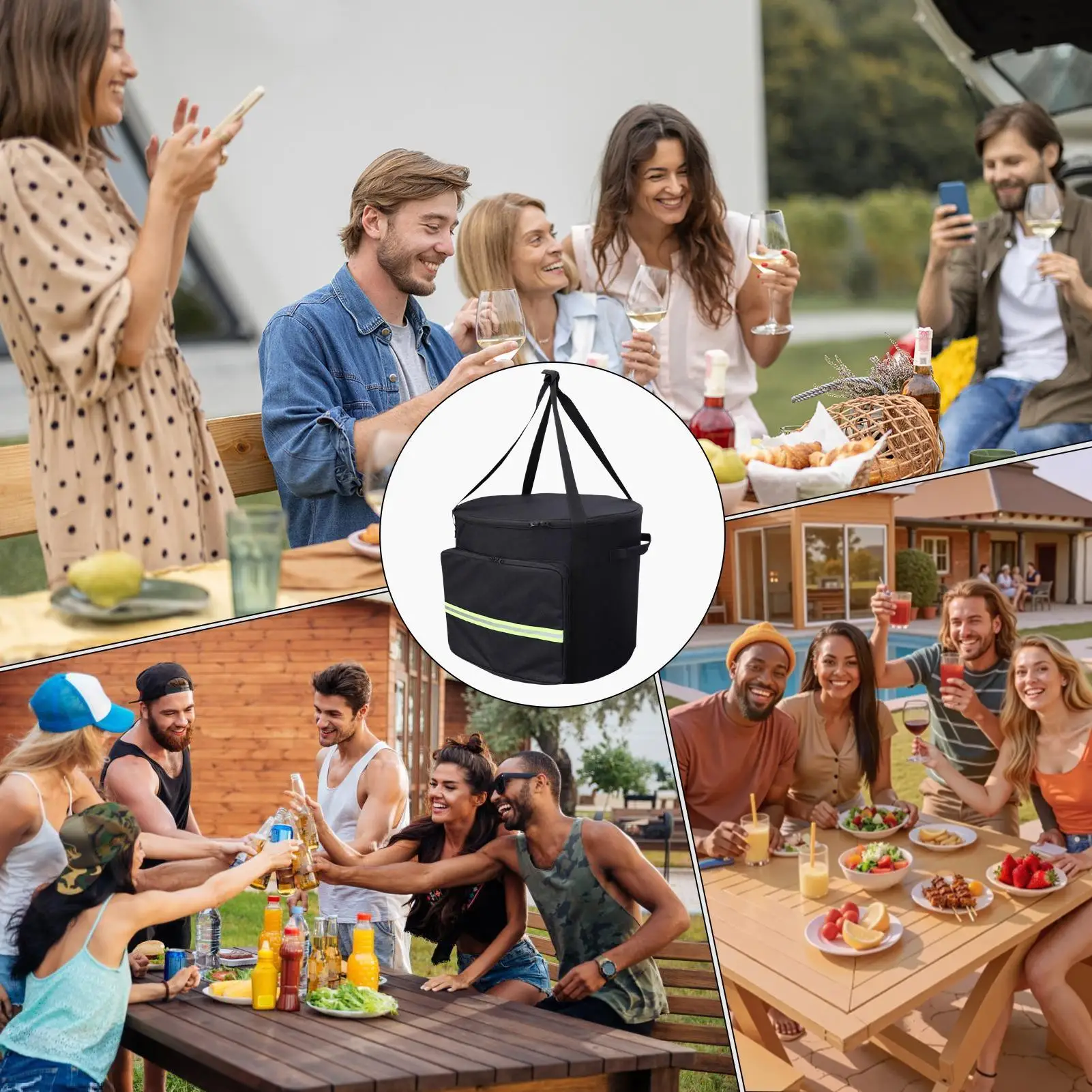 

Портативная сумка для духовки для пиццы, водонепроницаемый чехол-переноска для гриля, пылезащитная сумка для хранения печи для пиццы для автофургона, кухни, вечеринки, балкона, ресторана