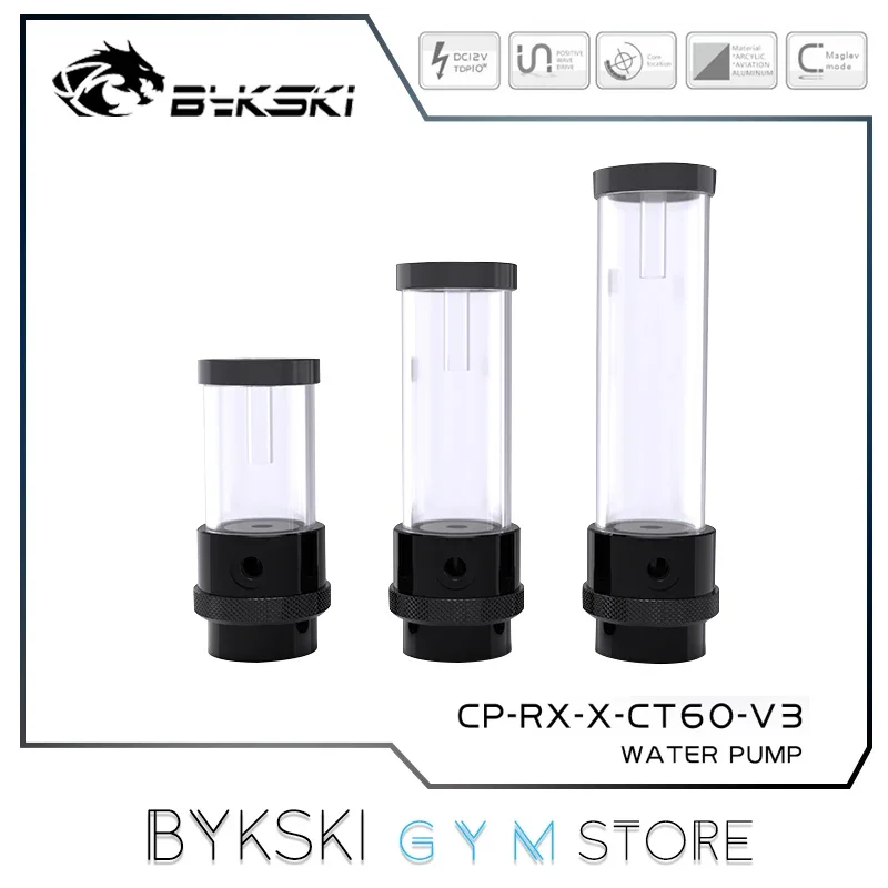 Bykski AIO Combo DDC Pump Box + Reservoir 3900RPM /Flow Lift 4 Meter 750L/H,Water Cylinder POM Tank 100/150/200 CP-RX-X-CT60-V3