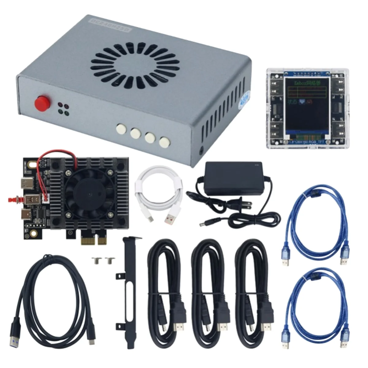 Caja de superposición de vídeo DMA, procesador de vídeo Compatible con HDMI + placa DMA STARK 75T + versión KMBOX NET, Kit DIY, enchufe estadounidense-L47A