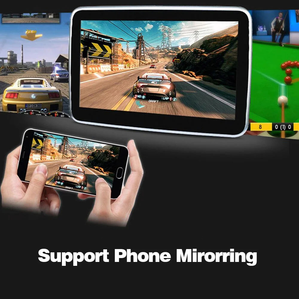 Android 10.0 Multifunction Car  Headrest TV 4K with GPS LCD Touch Screen for  Supports WiFi Bluetooth USB