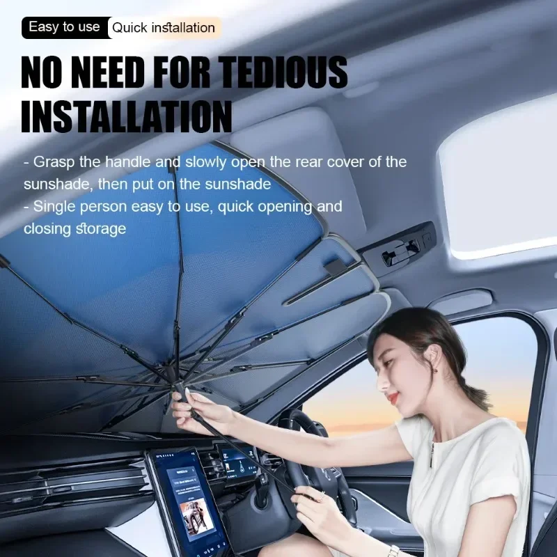 

Newest Car Windshield Sunshade Umbrella with 360°Rotation Bendable Handle Front Window Sun shade UV Protection Car Accessories