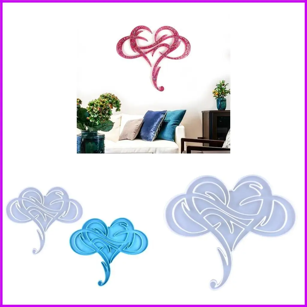 

Diy Heart Wall Pendant Ornaments Desktop Decoration Epoxy Silicone Mold